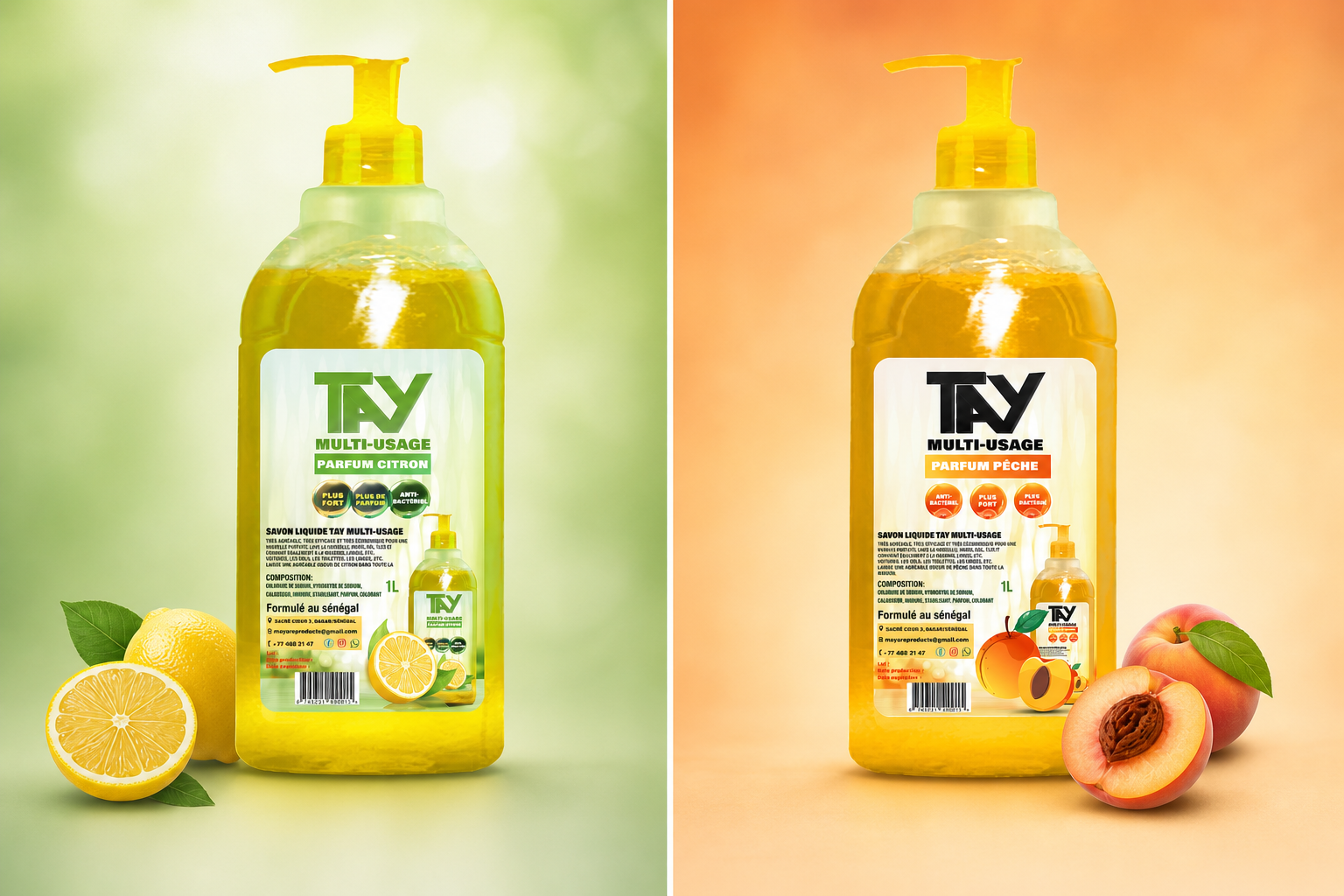 Pack Duo TAY - Citron + Pêche